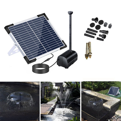 Fontaine Solaire 10 W avec Panneau 17 V pour Bassin de Jardin