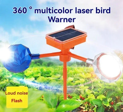 Effaroucheur Solaire Rotatif 360° Étanche Verger et Ferme