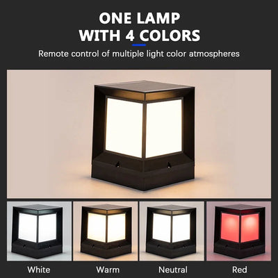 Lampe Solaire de Pilier LED avec Télécommande