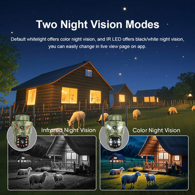 Camera Solaire 4K Double Ecran 4G Exterieure