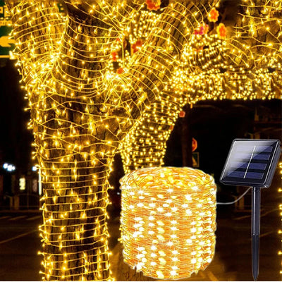 Guirlande Solaire LED Scintillante Étanche de 6 à 33 m