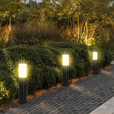 Borne Solaire Extérieur Potelet Cylindrique Jardin Allée et Terrasse