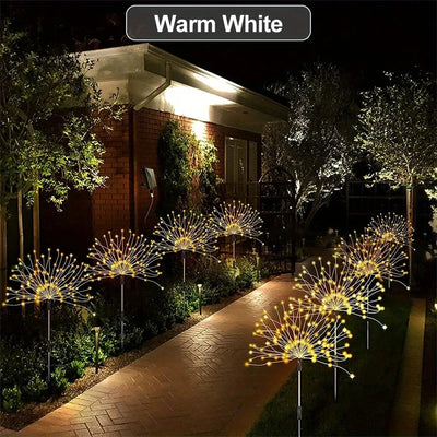 Lampe Solaire Décorative Feu d'Artifice Jardin