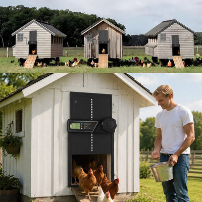 Porte Automatique de Poulailler Solaire Aluminium Anti-Intempéries