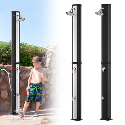 Douche Solaire Extérieure 40L avec Rince-Pieds, 216 cm