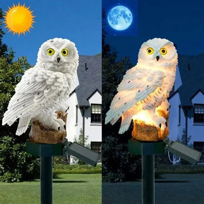 Lampe Solaire Hibou LED Étanche Décoration de Jardin