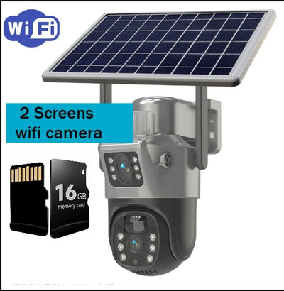 Caméra de Surveillance Solaire DIFANG 4G 8K 3 Objectifs