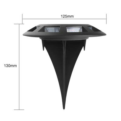 Lampe Solaire au Sol 16 LED IP65 Étanche Jardin Pelouse Allée