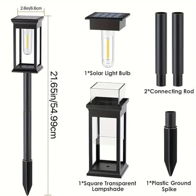Piquets Solaires Jardin Détachables Lot Panneau Intégré IP65