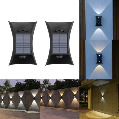Applique Murale Solaire Extérieur Double Faisceau Haut Bas