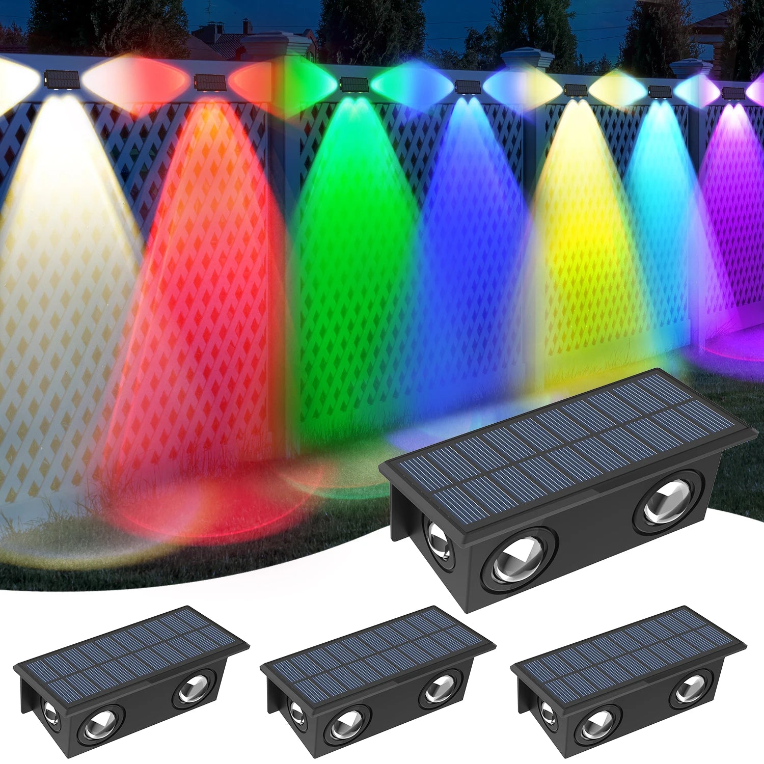 Lampe solaire RGB décorative étanche pour jardin