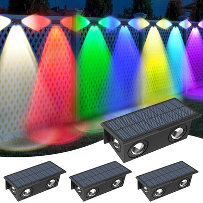 Lampe Solaire RGB Étanche IP65 Décoration Jardin Cour Mur