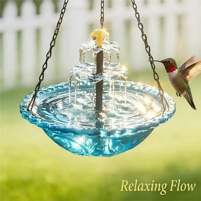 Fontaine Solaire Suspendue à Cascade pour Colibris