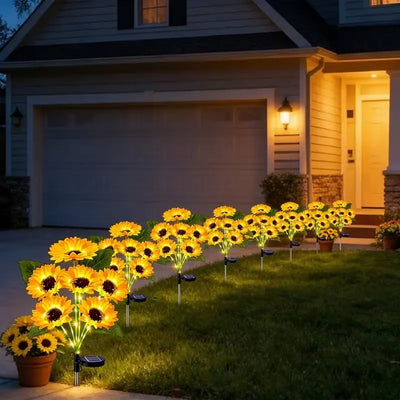 Lampe Solaire Tournesol Décorative pour Jardin et Pelouse