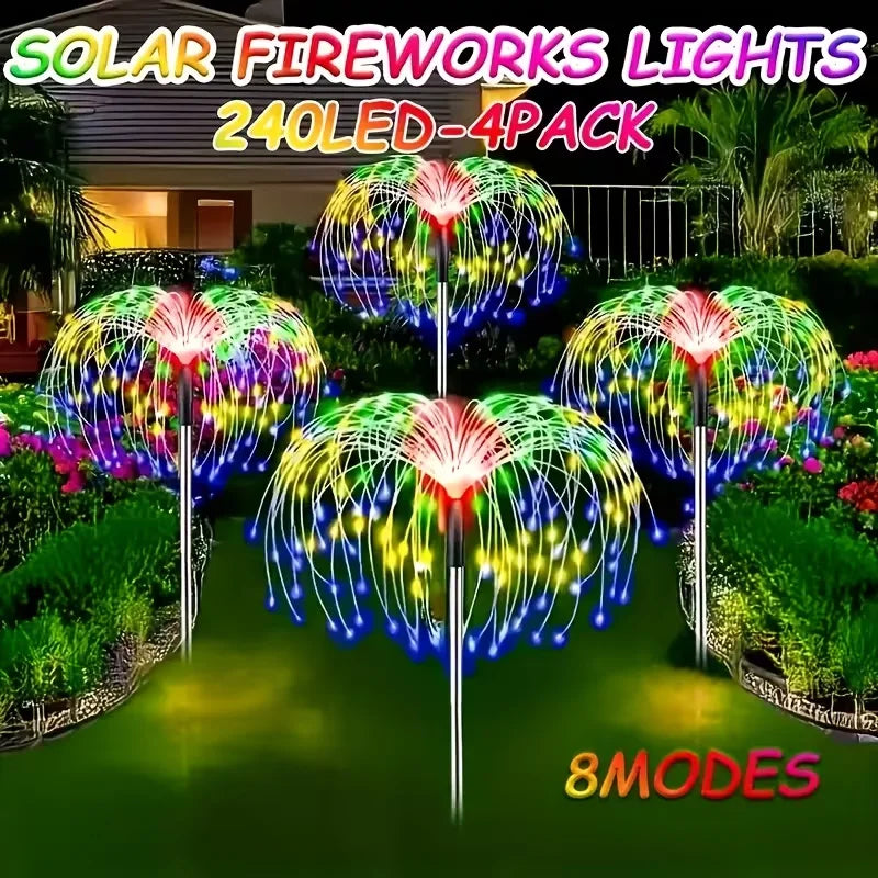 Lot de 6 Lampes Solaires Jardin LED 8 Modes Extérieur IP65
