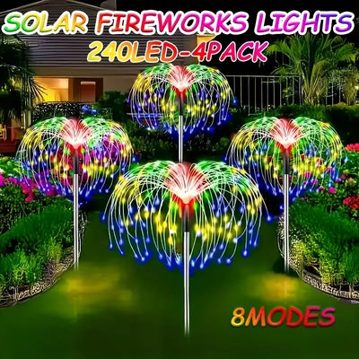Lot de 6 lampes solaires de jardin LED 8 modes