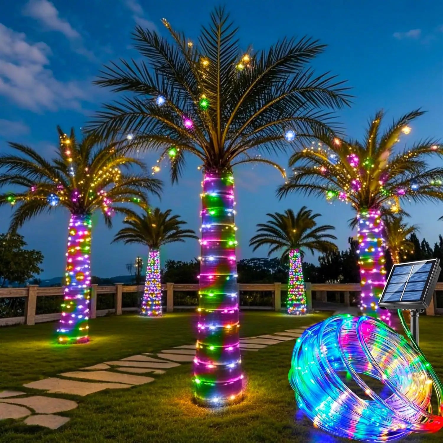Guirlande Solaire Extérieure Étanche Bande LED