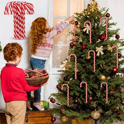 Balise Solaire Canne à Sucre LED Décoration de Noël