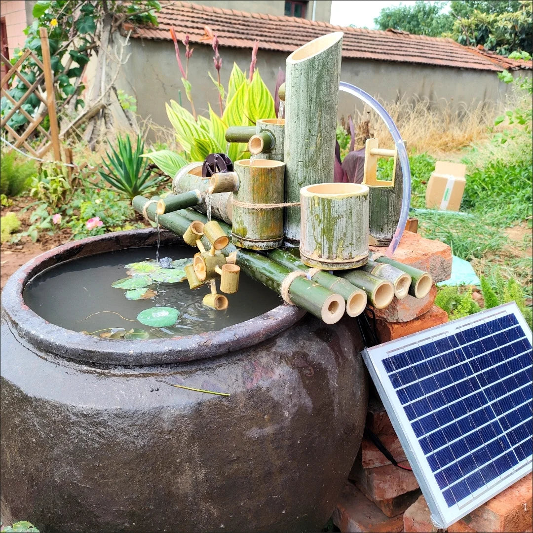 Fontaine Solaire 10 W pour Filtration de Bassin Extérieur