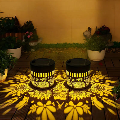 Projecteur Solaire Mandala Tournesol Mural pour Jardin