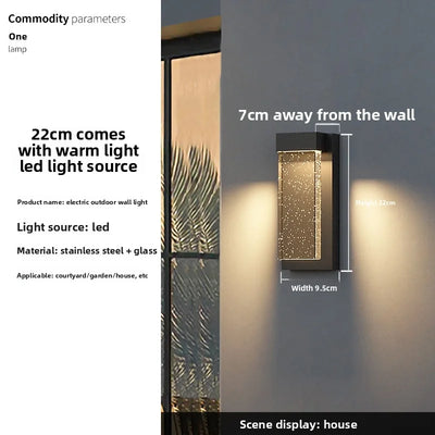 Applique Solaire Murale Extérieure Cristal Étanche