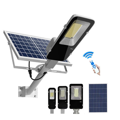 Réverbère Solaire Extérieur avec Télécommande, Détection Automatique, Étanche