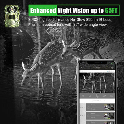 Caméra Solaire 4G de Chasse Vision Nocturne