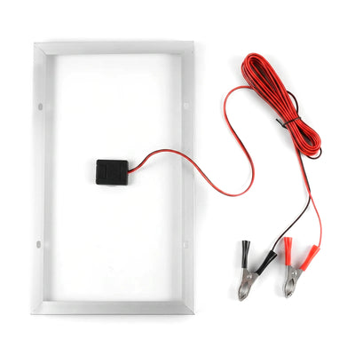 Kit Panneau Solaire Portable 20W 18V avec Pinces Crocodiles