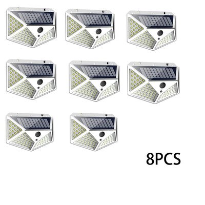 Lampe Solaire Extérieur Détecteur de Mouvement 100 LED Murale