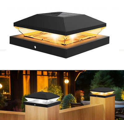 Lampe Solaire de Poteau de Clôture Pilier Lot de 2