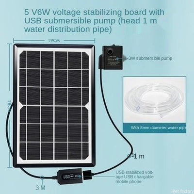 Pompe Solaire Submersible 12V Bassin Cascade et Aquarium