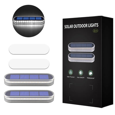 Lumière Solaire de Marche 30 LED Adhésive, Étanche – 2 à 6 Pièces