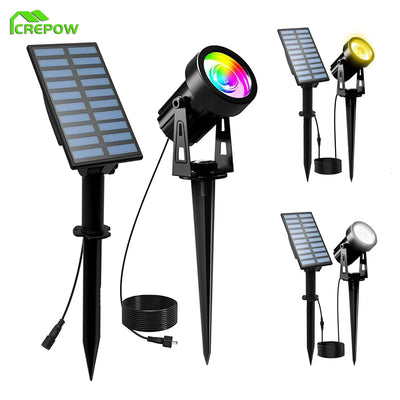 Projecteur Solaire RGB Arbre Couleur Changeante Mur Jardin
