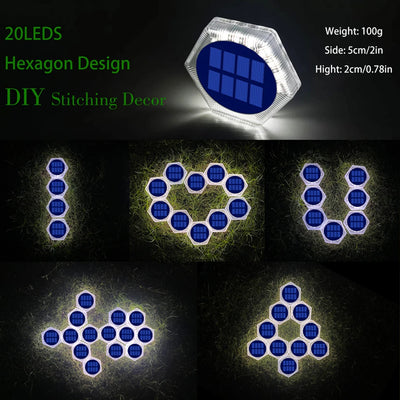 Lot de spots solaires encastrables de sol pour allée