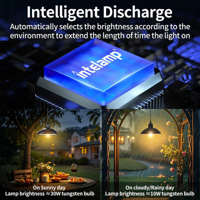 Lampe Solaire Suspendue de Jardin IP65 Blanc Chaud