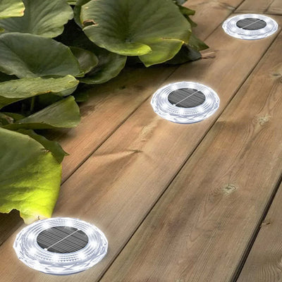 Lampe Solaire Souterraine 8 LED Étanche Chemin Jardin Terrasse