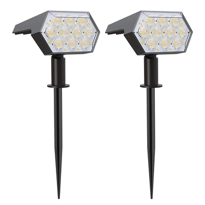 Spot Solaire Extérieur 92 LED 2 en 1 à Planter ou Fixer