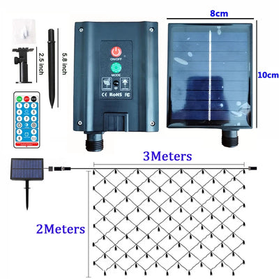 Guirlande solaire féerique bleue