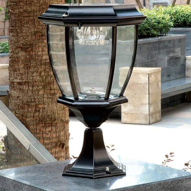 Lampe Solaire de Poteau Étanche Pilier Jardin