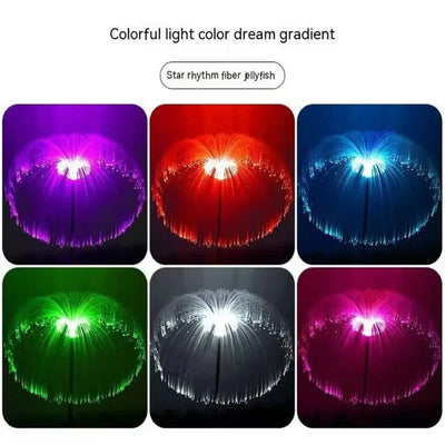 Lampe Solaire Méduse et Fleurs Lumineuses pour Jardin