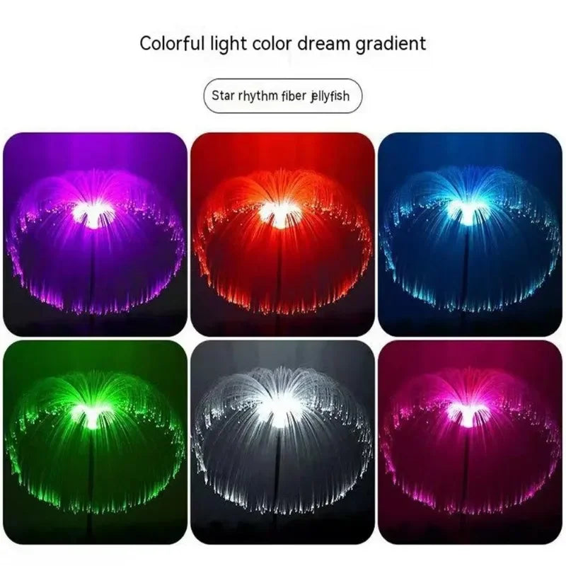 Lampe Solaire Méduse et Fleurs Lumineuses pour Jardin