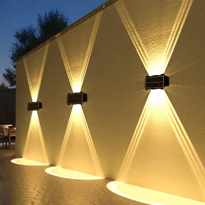 Applique Murale Solaire Extérieur Bidirectionnelle RGB Blanc Chaud 4 à 8 LED