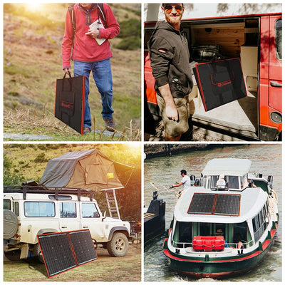 Kit Panneau Solaire Portable Pliable 18V Camping Voyage