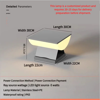 Lampe Solaire de Pilier Inox Extérieure Étanche - vue 7