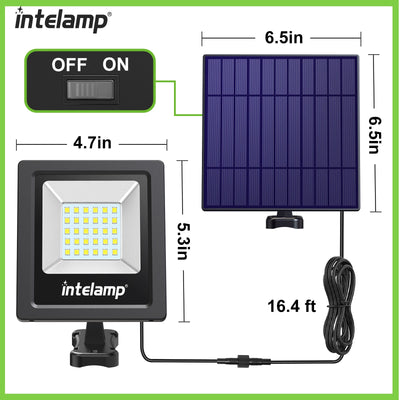 Lot de 2 Lampes Solaires 4400mAh 1200LM Sécurité Jardin