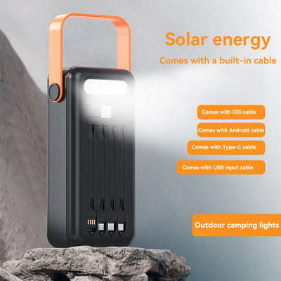 Batterie Externe Solaire à Panneau 100000mAh