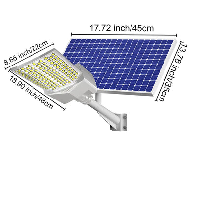Lampadaire Solaire LED Puissant Étanche Parking Route
