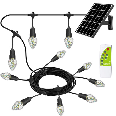Guirlande Solaire Boules de Cristal Lanternes