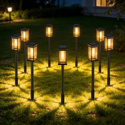 Lanterne Solaire Extérieur Rétro Filament LED