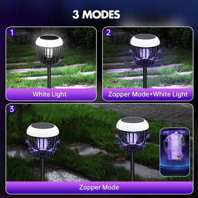 Lampe Solaire Anti-Moustique LED Imperméable Répulsif Jardin